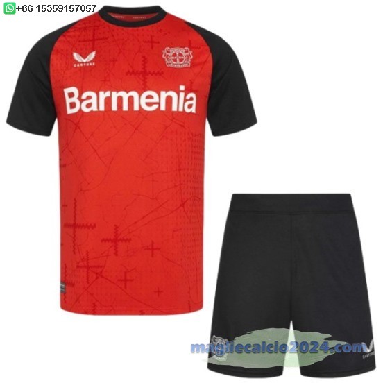 Home Set Completo Bambino Leverkusen 2024 2025 Poco Prezzo