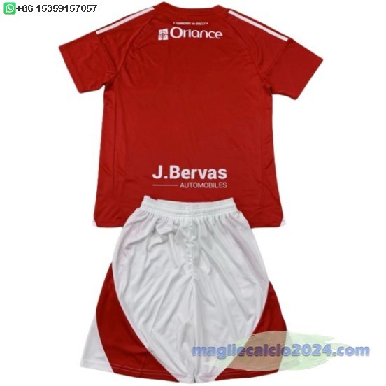 Home Set Completo Bambino Stade Brestois 2024 2025 Poco Prezzo