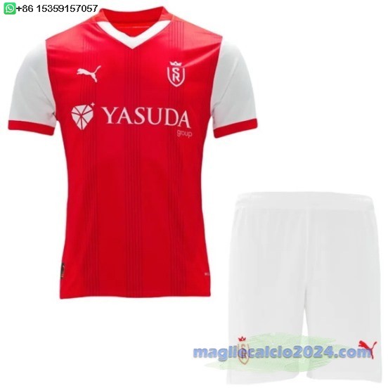 Home Set Completo Uomo Stade de Reims 2024 2025 Poco Prezzo