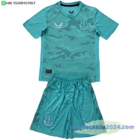 Portiere Set Completo Bambino Everton 2024 2025 Blu Poco Prezzo