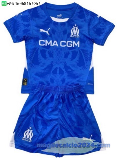 Portiere Set Completo Bambino Marsella 2024 2025 Blu Poco Prezzo