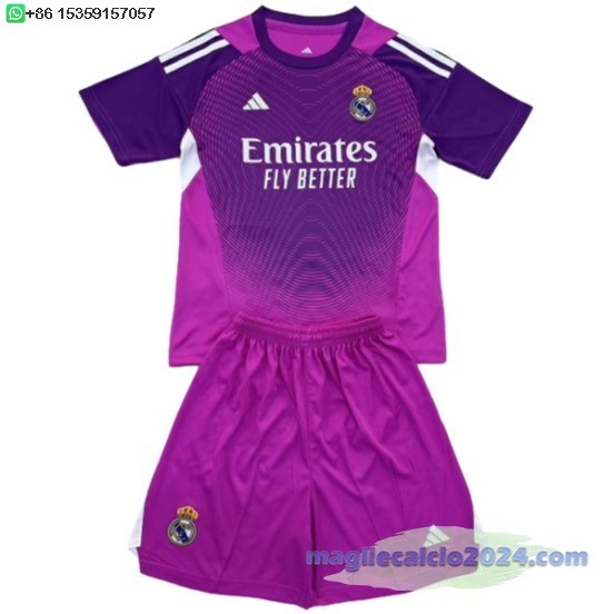 Portiere Set Completo Bambino Real Madrid 2025 2026 Purpureo Poco Prezzo