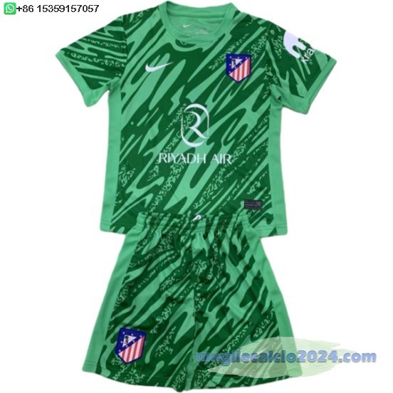 Portiere Set Completo Uomo Atlético Madrid 2024 2025 Verde Poco Prezzo