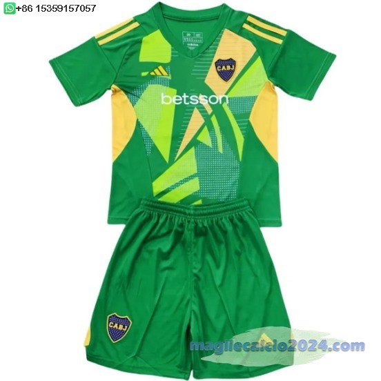 Portiere Set Completo Uomo Boca Juniors 2024 2025 Verde Poco Prezzo