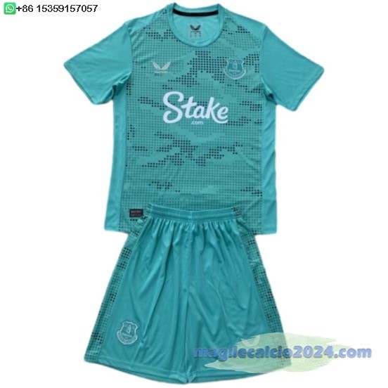 Portiere Set Completo Uomo Everton 2024 2025 Blu Poco Prezzo