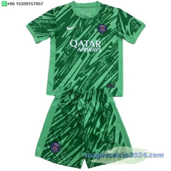 Portiere Set Completo Uomo Paris Saint Germain 2024 2025 Verde Poco Prezzo
