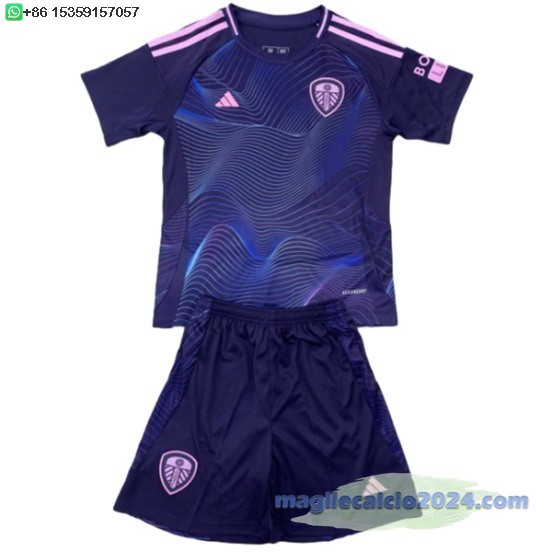Terza Maglia Calcio Set Completo Bambino Leeds United 2024 2025 Poco Prezzo