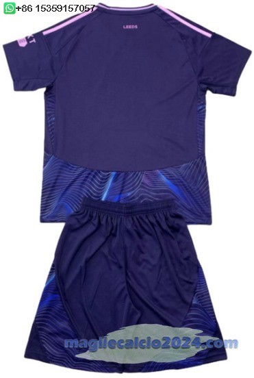 Terza Maglia Calcio Set Completo Bambino Leeds United 2024 2025 Poco Prezzo