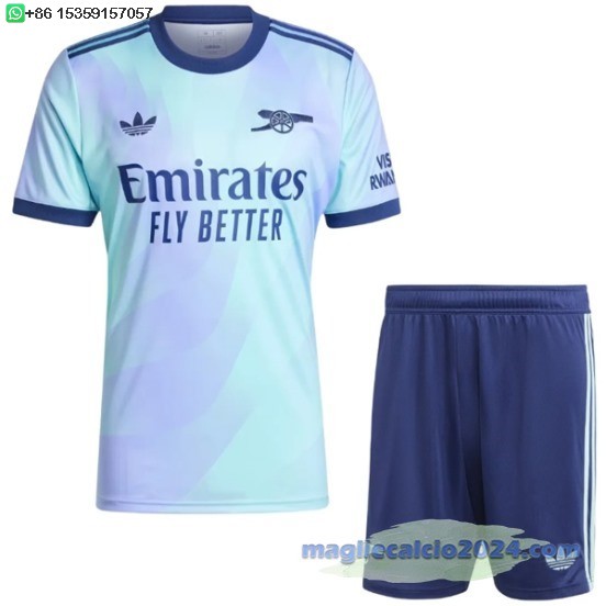 Terza Set Completo Bambino Arsenal 2024 2025 Poco Prezzo