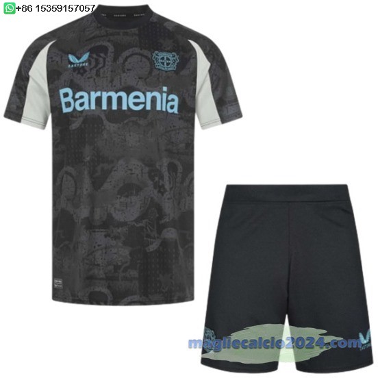 Terza Set Completo Bambino Leverkusen 2024 2025 Poco Prezzo