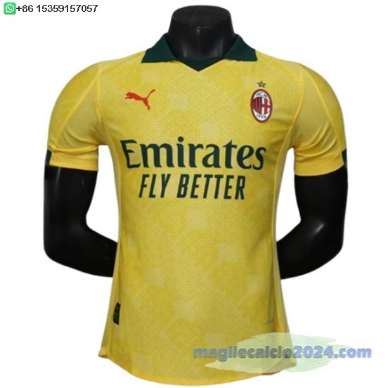 Terza concetto Giocatori Maglia Calcio AC Milan 2025 2026 Poco Prezzo