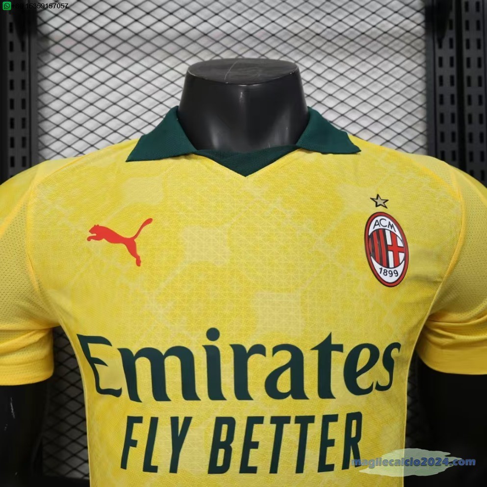 Terza concetto Giocatori Maglia Calcio AC Milan 2025 2026 Poco Prezzo