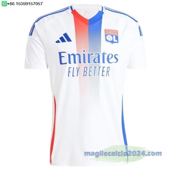 Thailandia Home Maglia Calcio Lyon 2024 2025 Poco Prezzo