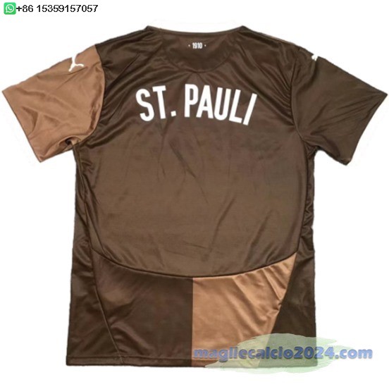 Thailandia Home Maglia Calcio St. Pauli 2024 2025 Marrone Poco Prezzo