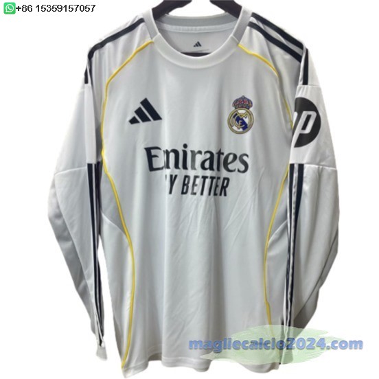 Thailandia Home concetto Manica lunga Real Madrid 2025 2026 Poco Prezzo