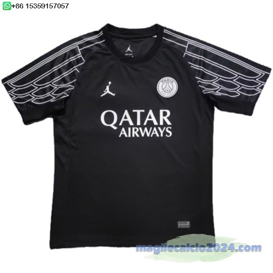 Thailandia Portiere Maglia Calcio Paris Saint Germain 2024 2025 Nero Poco Prezzo