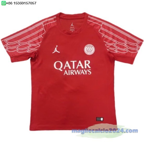 Thailandia Portiere Maglia Calcio Paris Saint Germain 2024 2025 Rosso Poco Prezzo