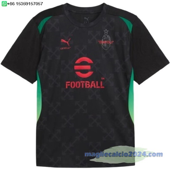 Thailandia speciale Maglia Calcio AC Milan 2025 2026 Nero Verde Poco Prezzo