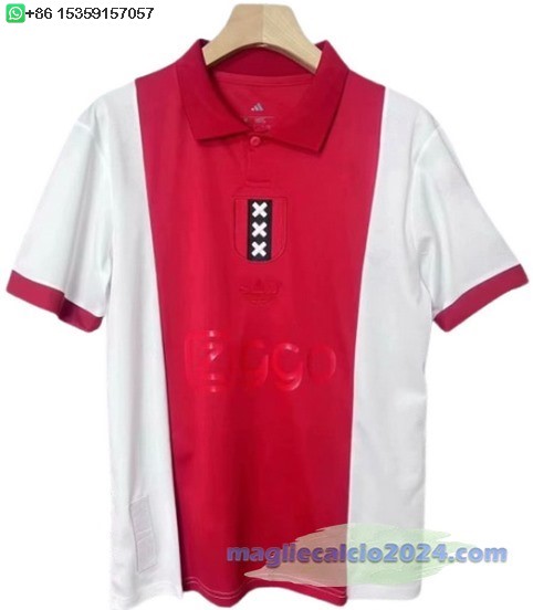 Thailandia speciale Maglia Calcio Ajax 2025 2026 Rosso Bianco Poco Prezzo