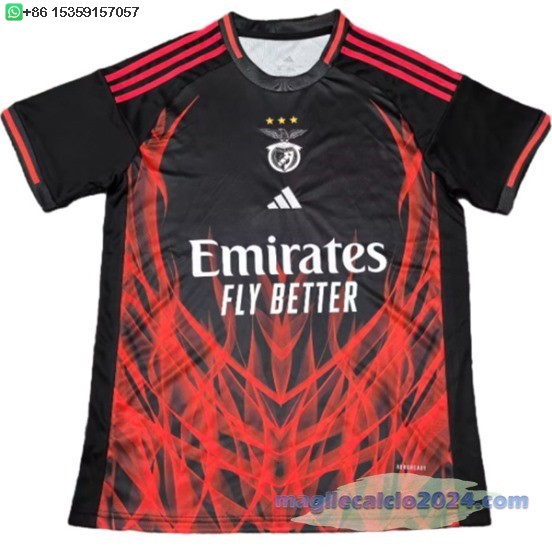 Thailandia speciale Maglia Calcio Benfica 2024 2025 Nero Rosso Poco Prezzo