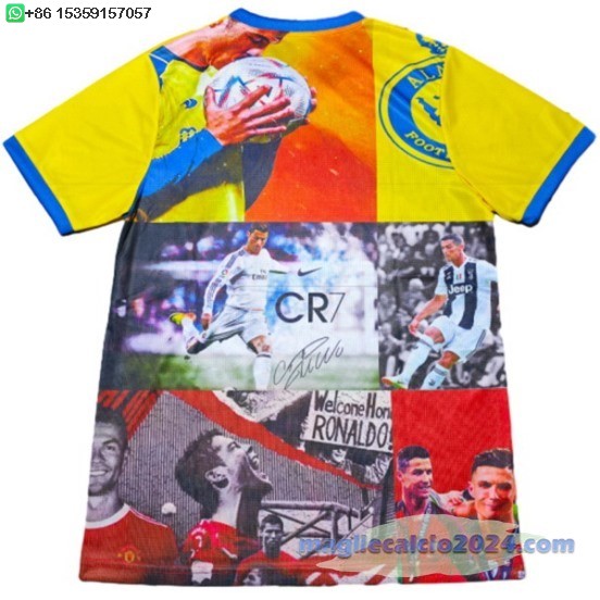 Thailandia speciale Maglia Calcio Portogallo 2025 Giallo Rosso Poco Prezzo