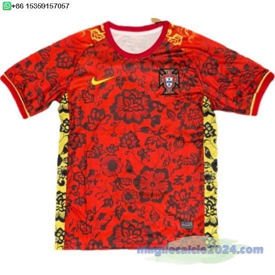 Thailandia speciale Maglia Calcio Portogallo 2025 Rosso Giallo Poco Prezzo