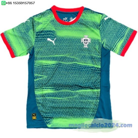 Thailandia speciale Maglia Calcio Portogallo 2025 Verde Blu Poco Prezzo