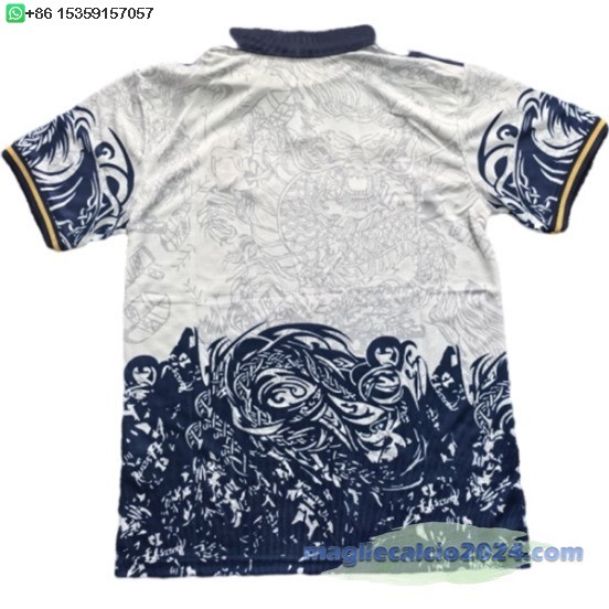 Thailandia speciale Maglia Calcio Real Madrid 2025 2026 Bianco Blu Poco Prezzo