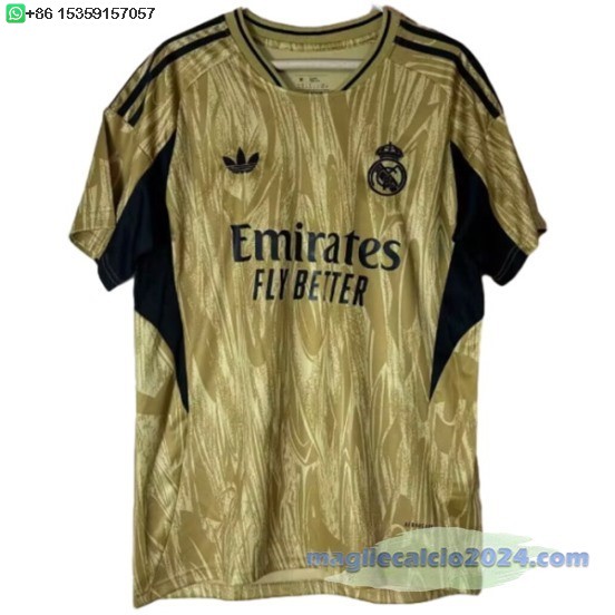 Thailandia speciale Maglia Calcio Real Madrid 2025 2026 Giallo I Nero Poco Prezzo