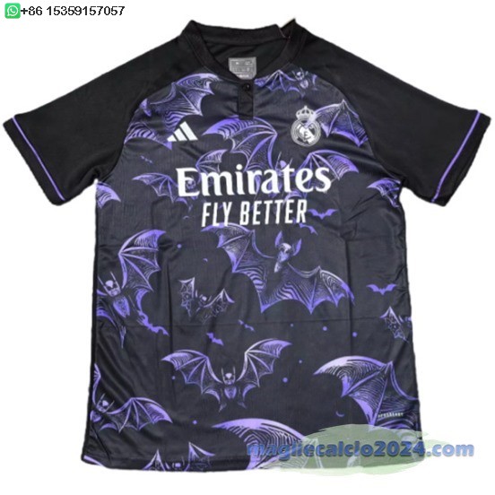 Thailandia speciale Maglia Calcio Real Madrid 2025 2026 Nero Purpureo Poco Prezzo