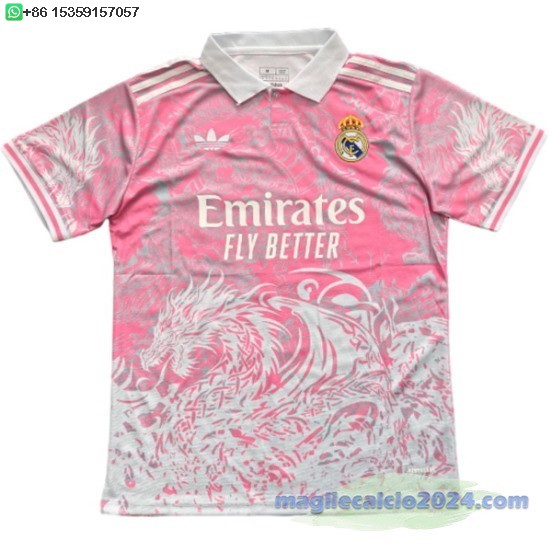 Thailandia speciale Maglia Calcio Real Madrid 2025 2026 Rosa Bianco Poco Prezzo