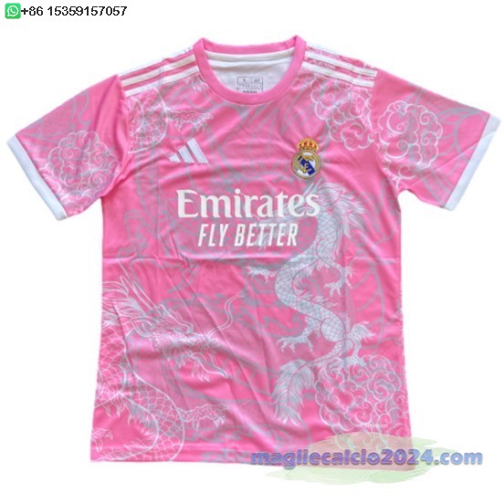 Thailandia speciale Maglia Calcio Real Madrid 2025 2026 Rosa I Bianco Poco Prezzo