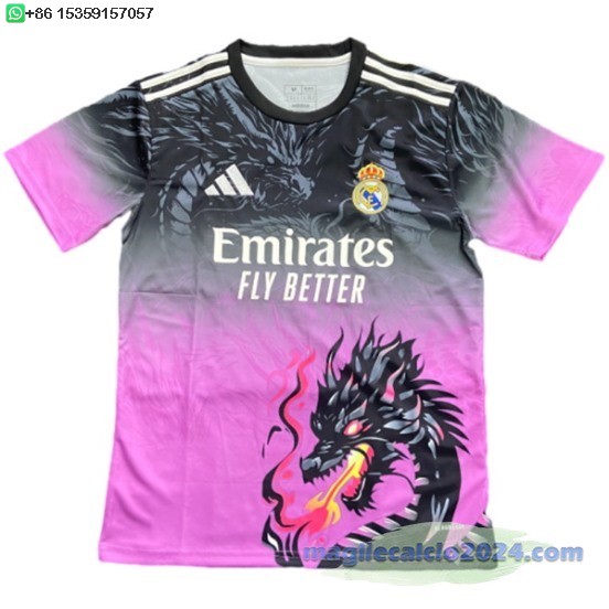 Thailandia speciale Maglia Calcio Real Madrid 2025 2026 Rosa I Nero Poco Prezzo