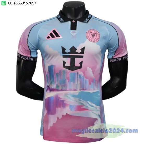 speciale Giocatori Maglia Calcio Inter Miami 2025 2026 Blu Rosa Poco Prezzo