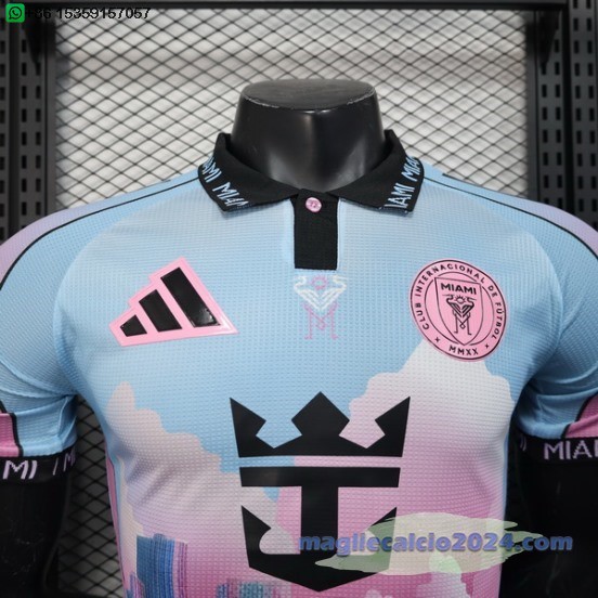 speciale Giocatori Maglia Calcio Inter Miami 2025 2026 Blu Rosa Poco Prezzo