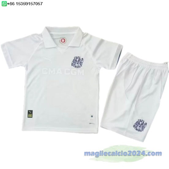 speciale Set Completo Bambino Marsella 2024 2025 Bianco Poco Prezzo