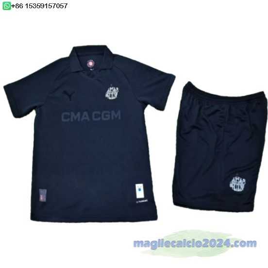 speciale Set Completo Bambino Marsella 2024 2025 Nero Poco Prezzo