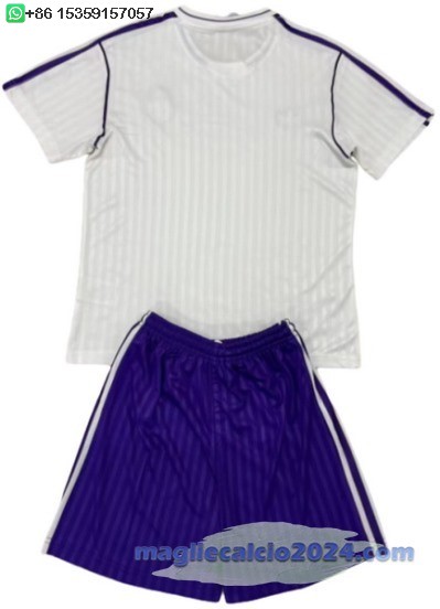 speciale Set Completo Bambino Real Madrid 2025 2026 Bianco Purpureo Poco Prezzo