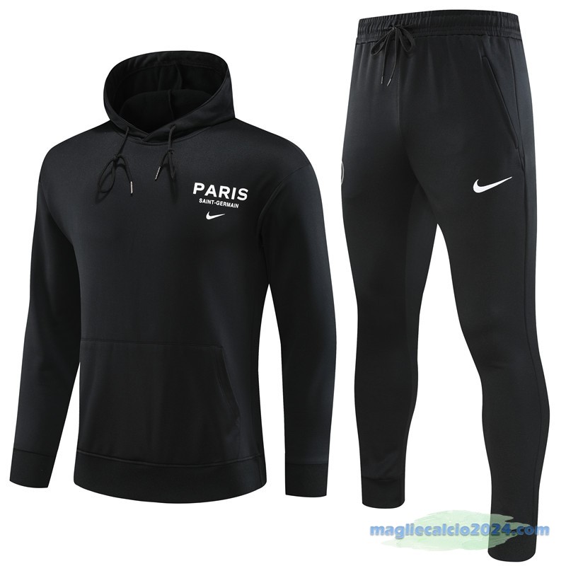Felpa Cappuccio Bambino Paris Saint Germain 2023 2024 Nero Poco Prezzo
