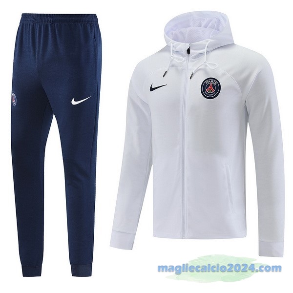 Felpa Cappuccio Paris Saint Germain 2022 2023 Bianco II Nero Poco Prezzo