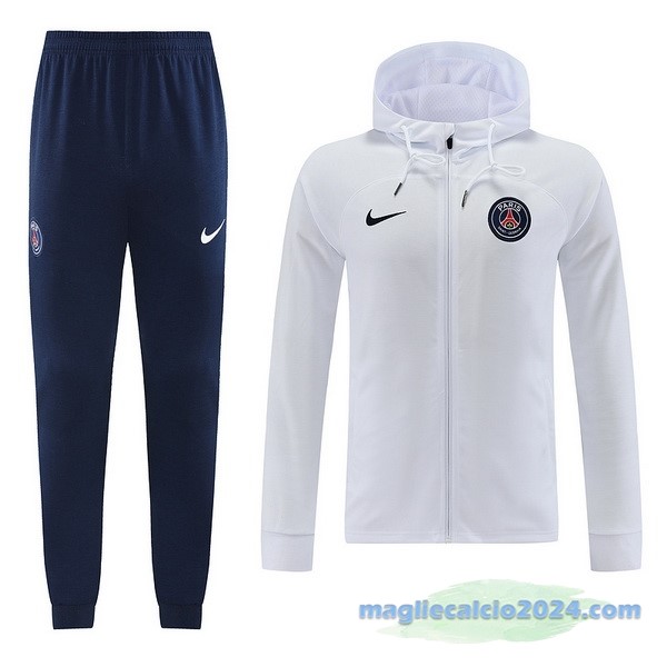 Felpa Cappuccio Paris Saint Germain 2022 2023 Bianco II Nero Poco Prezzo