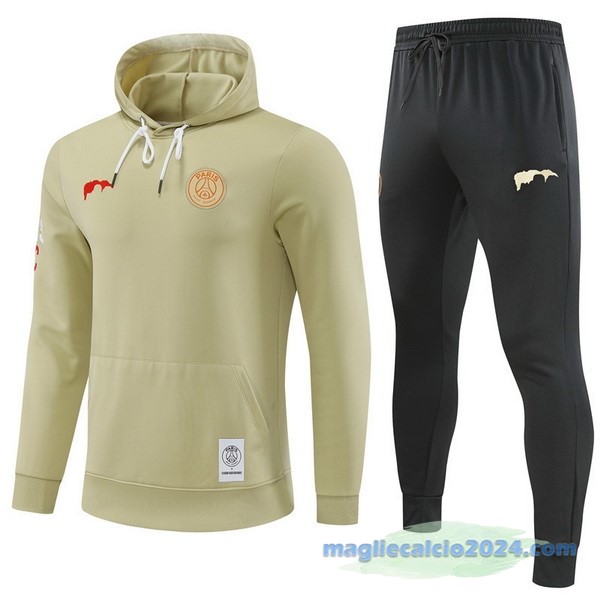 Felpa Cappuccio Paris Saint Germain 2022 2023 Giallo Nero Poco Prezzo