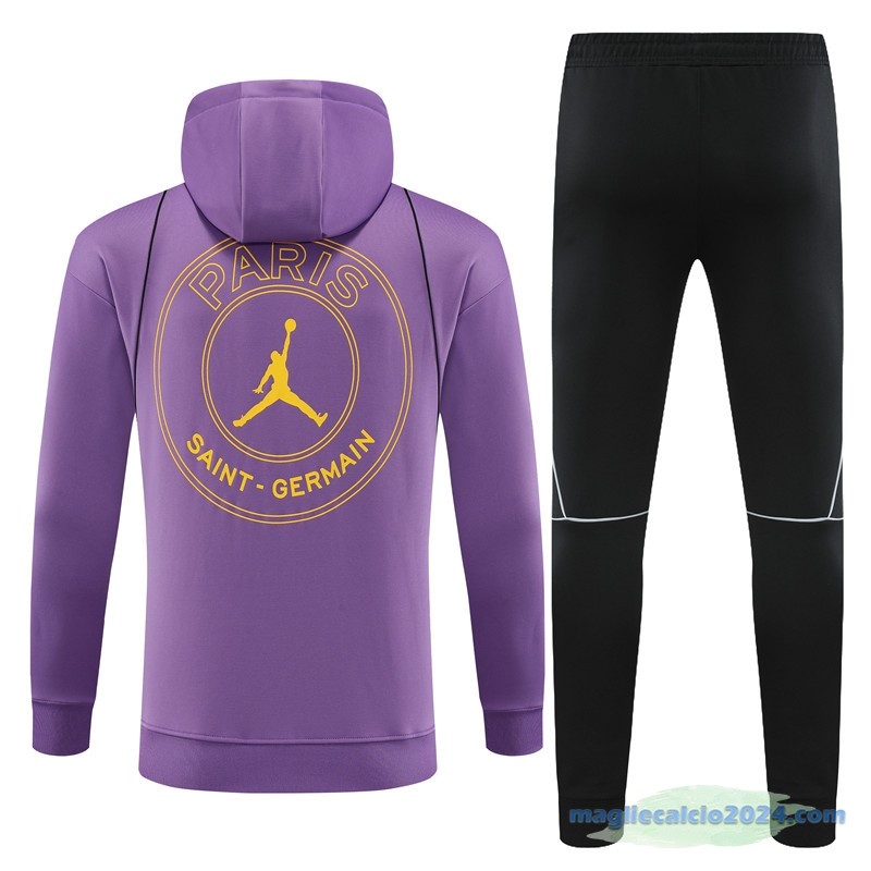 Felpa Cappuccio Paris Saint Germain Bambino 2023 2024 Purpureo Nero Poco Prezzo