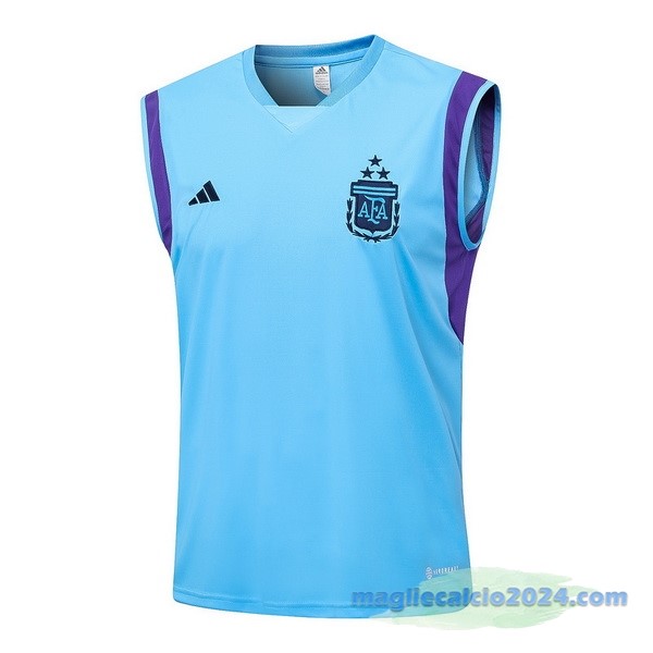 Formazione Senza Maniche Argentina 2023 Azul Luce Poco Prezzo