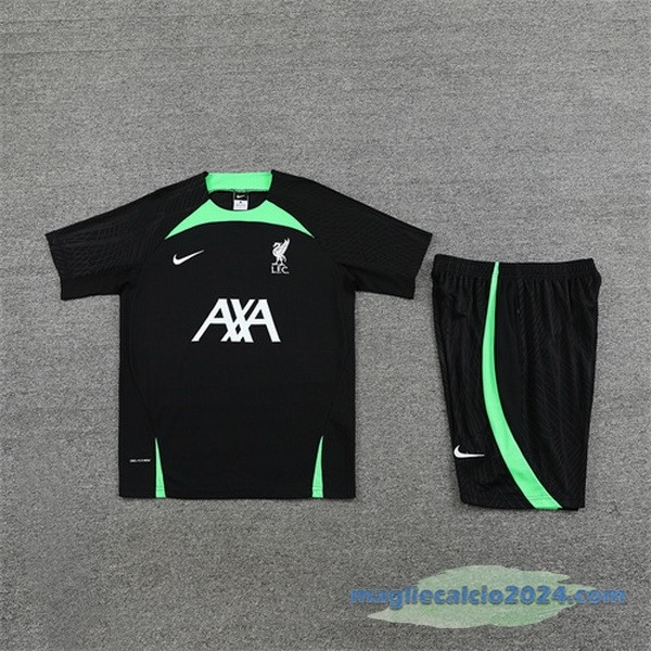 Formazione Set Completo Bambino Liverpool 2023 2024 Nero Verde Poco Prezzo