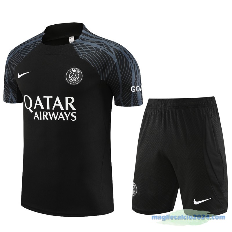 Formazione Set Completo Paris Saint Germain Bambino 2023 2024 Nero Poco Prezzo
