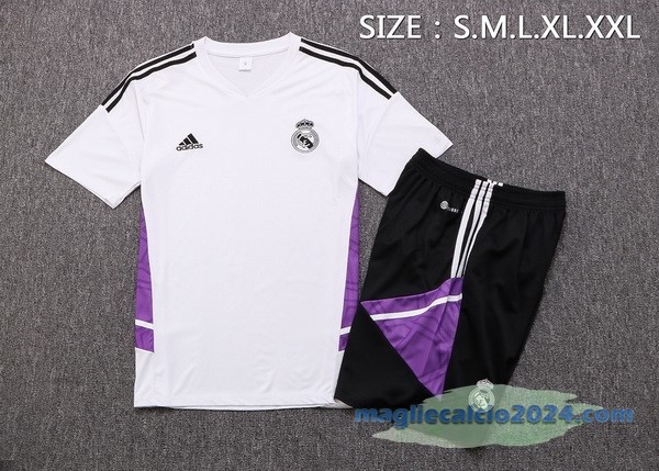 Formazione Set Completo Real Madrid 2022 2023 Bianco Purpureo II Nero Poco Prezzo