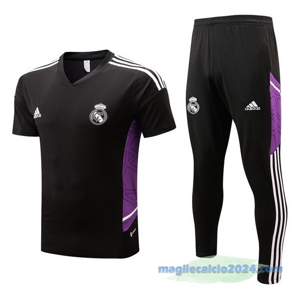 Formazione Set Completo Real Madrid 2022 2023 Nero Purpureo Bianco Poco Prezzo