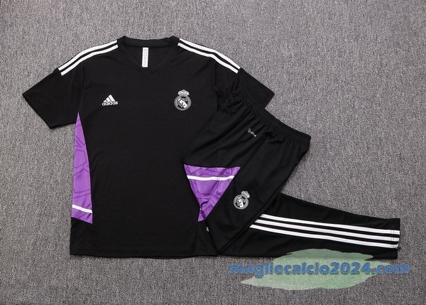Formazione Set Completo Real Madrid 2022 2023 Nero Purpureo Bianco Poco Prezzo