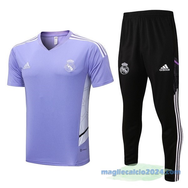 Formazione Set Completo Real Madrid 2022 2023 Purpureo Nero Poco Prezzo